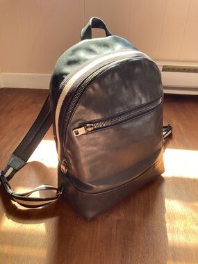 Bally Tiga French Blue Calf Leather Backpack